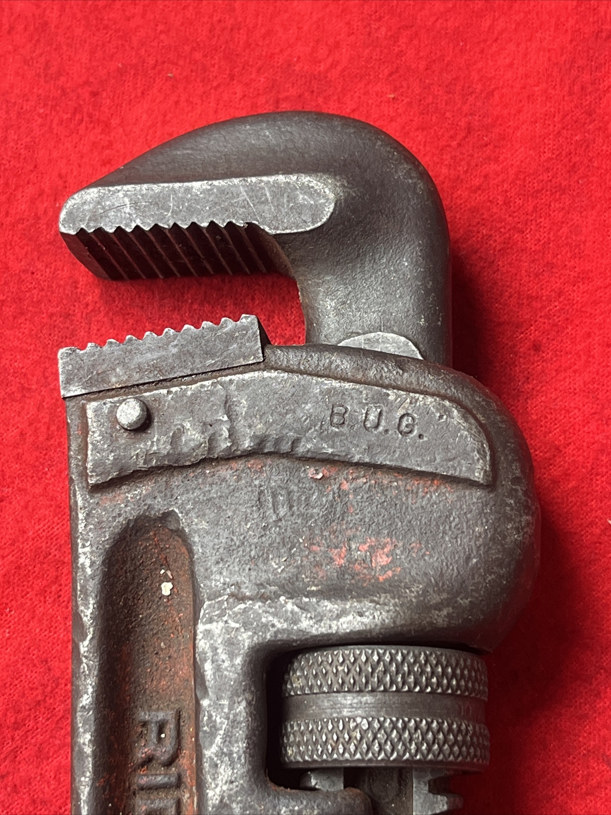 VINTAGE RIDGID HEAVY DUTY 14″ STRAIGHT PIPE WRENCH – USA (k49)
