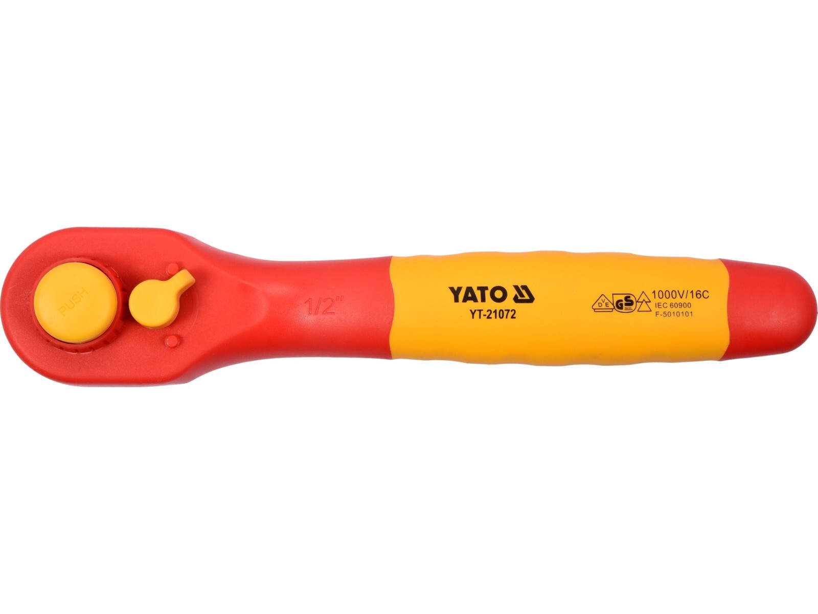 Insulated Reversible Ratchet Handle 1/2» Quick Release VDE 1000V Yato YT-21072