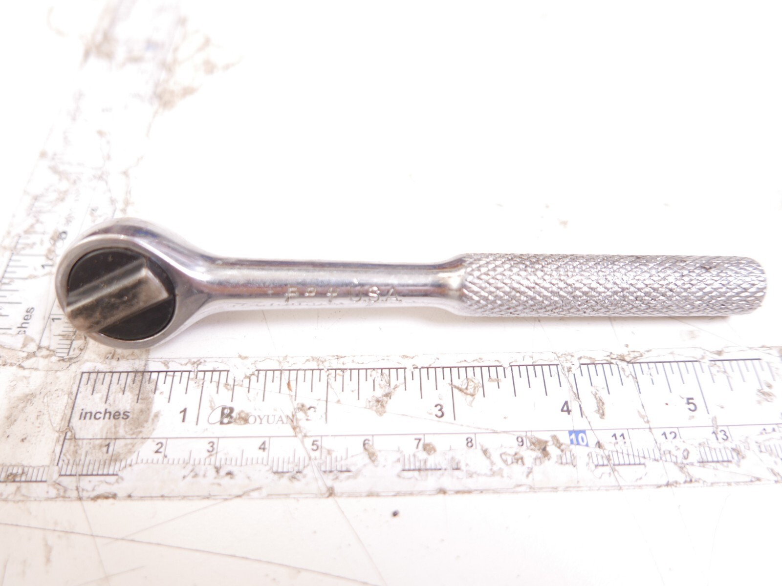 FoY USA 1/4In Drive Ratchet Chrome Steel 5 1/2 Long 4749R