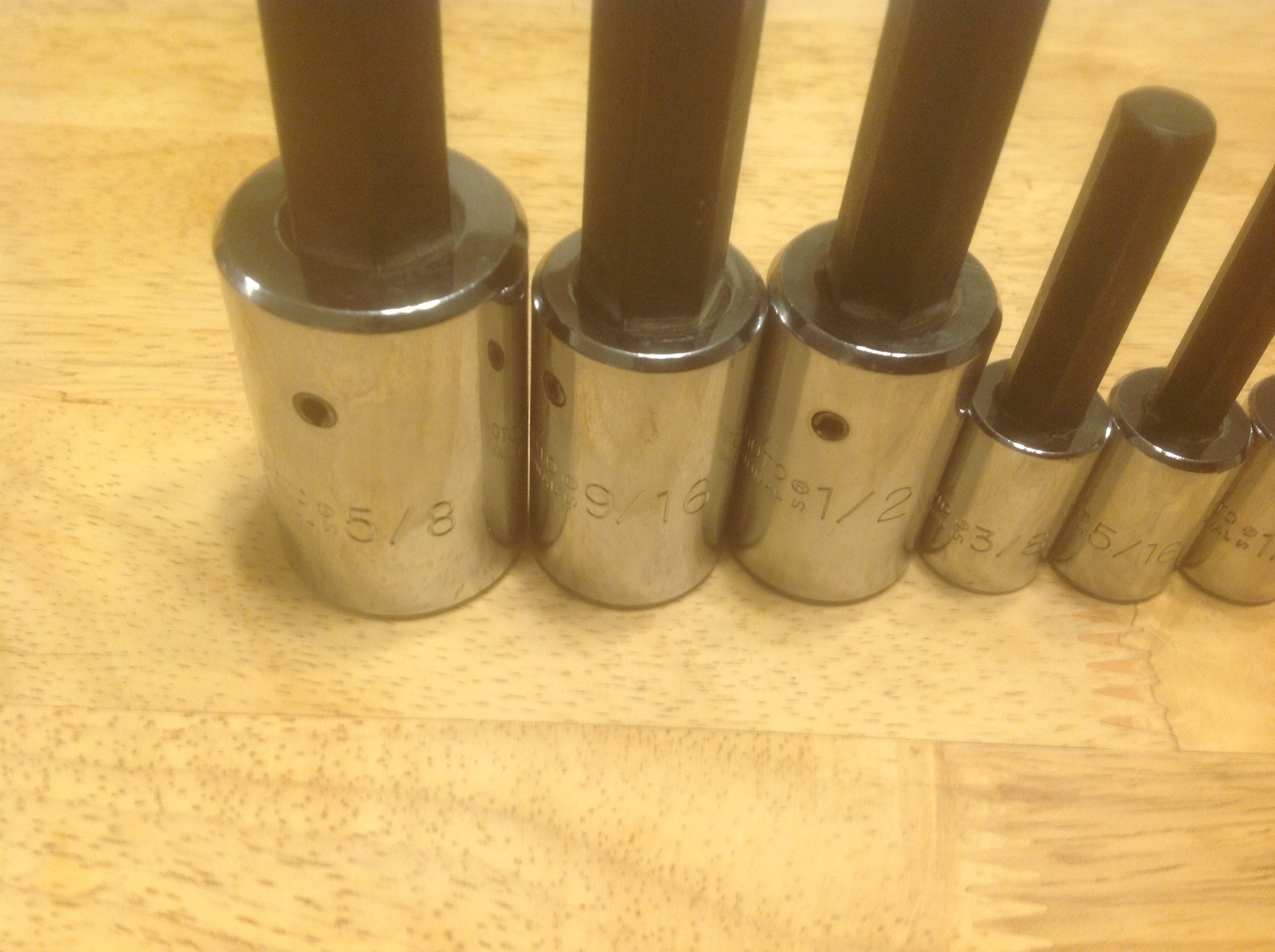 10 Pc. Proto Prof. Tools 1/2″ & 3/8″ Dr. Hex Socket Set 4990-1/8″ to 5441-5/8″
