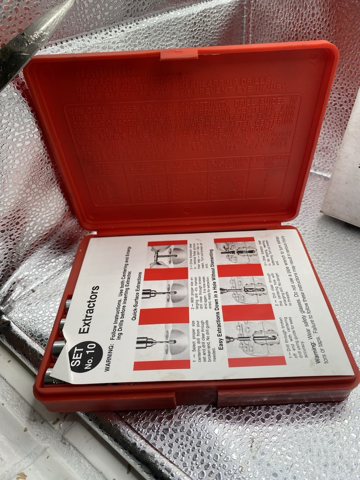Vintage Blue Point Snap-On Screw Extractor Set No. E-1020 Complete in Case