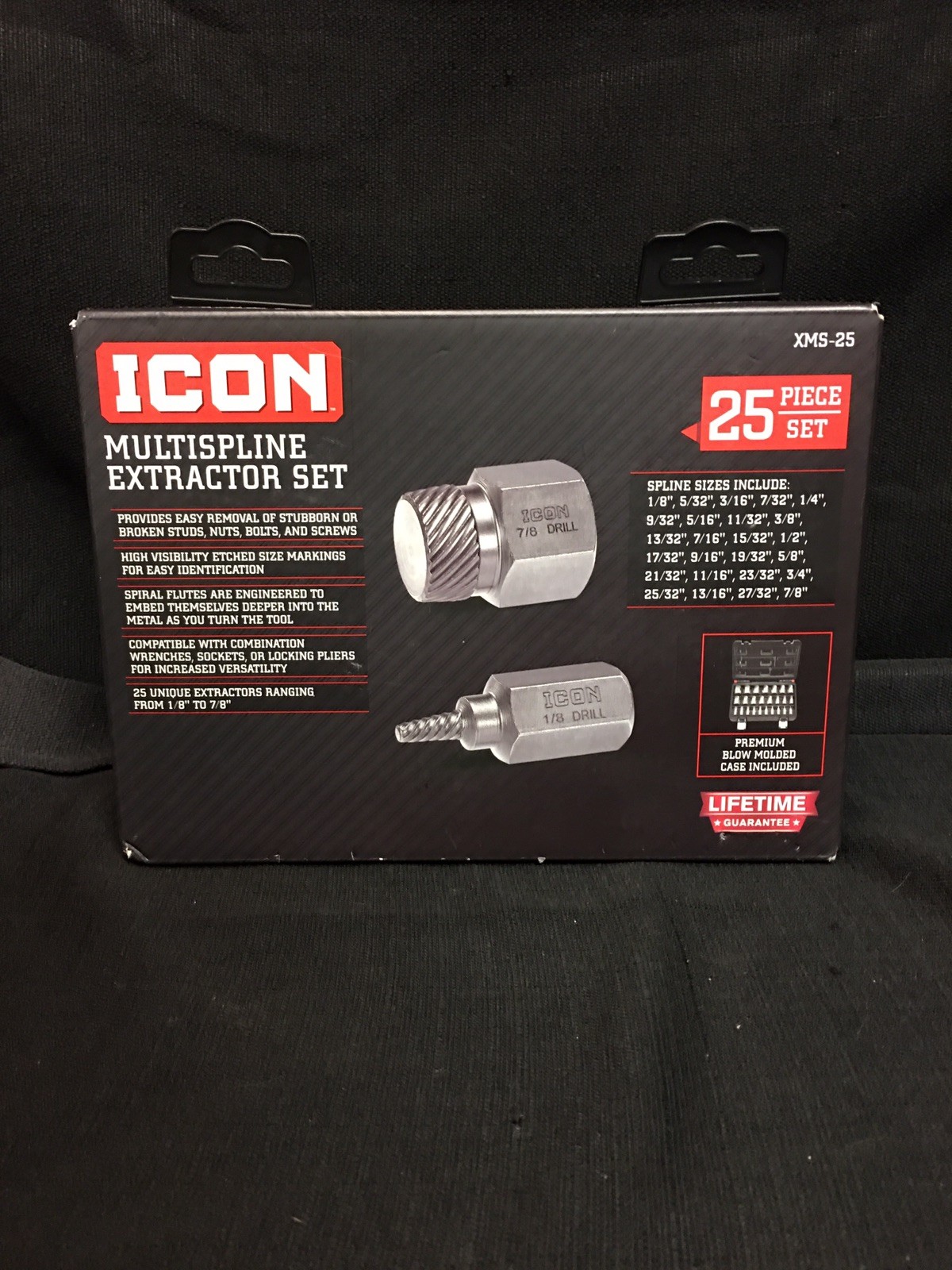 Icon Multispline Screw Extractor Set -25 piece set (Part #58699) XMS-25