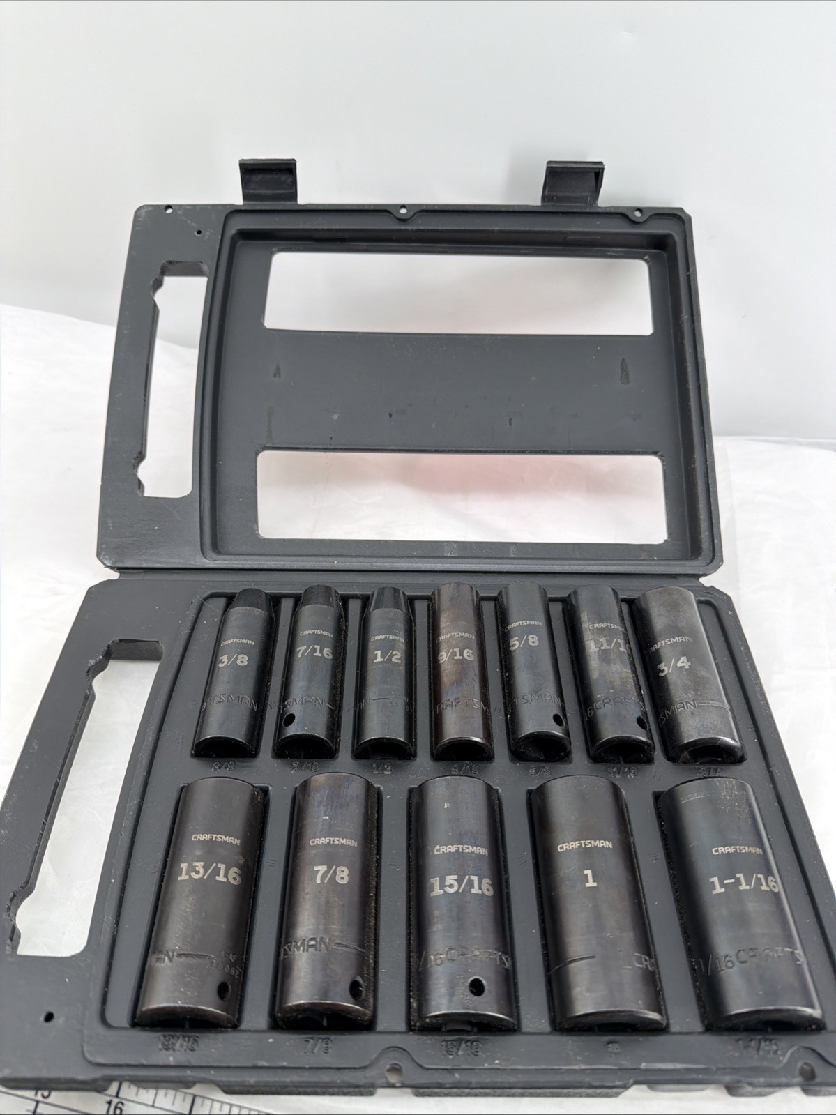 Craftsman 12pc 1/2″ Drive Deep Impact Socket Set 6pt*3/8 to 1-1/16in*9-15886