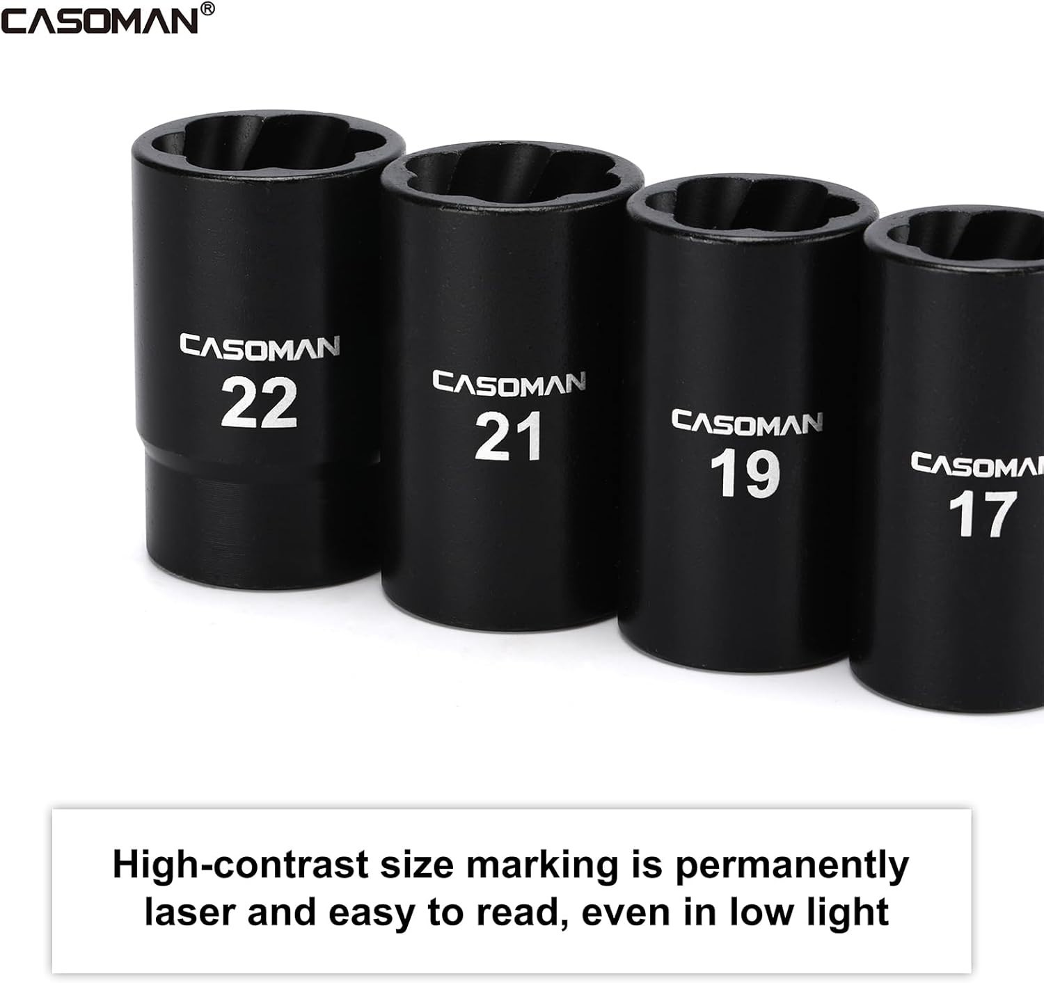 Corrosion-Resistant 5-Piece 1/2″ Dr. Twist Socket Set – Heavy-Duty Tools
