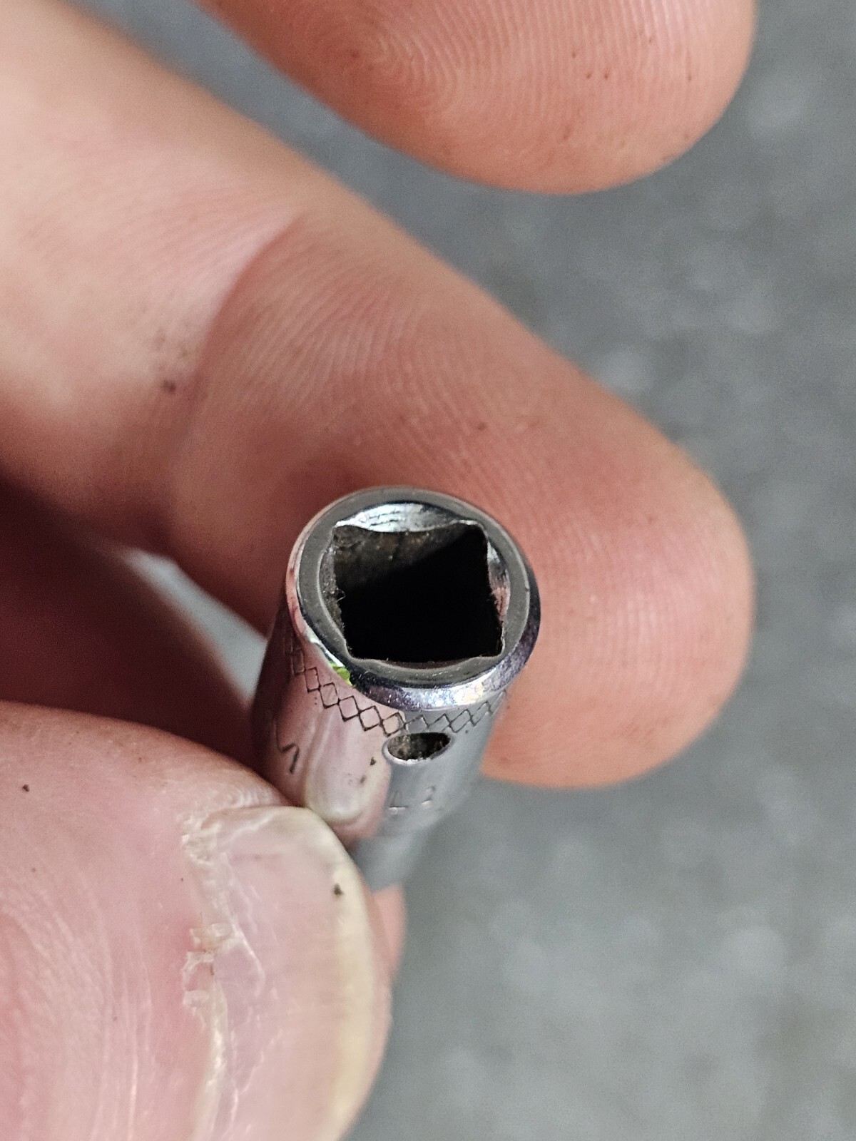 MAC M6 6MM 1/4dr. chrome 6pt.shallow socket USA T2