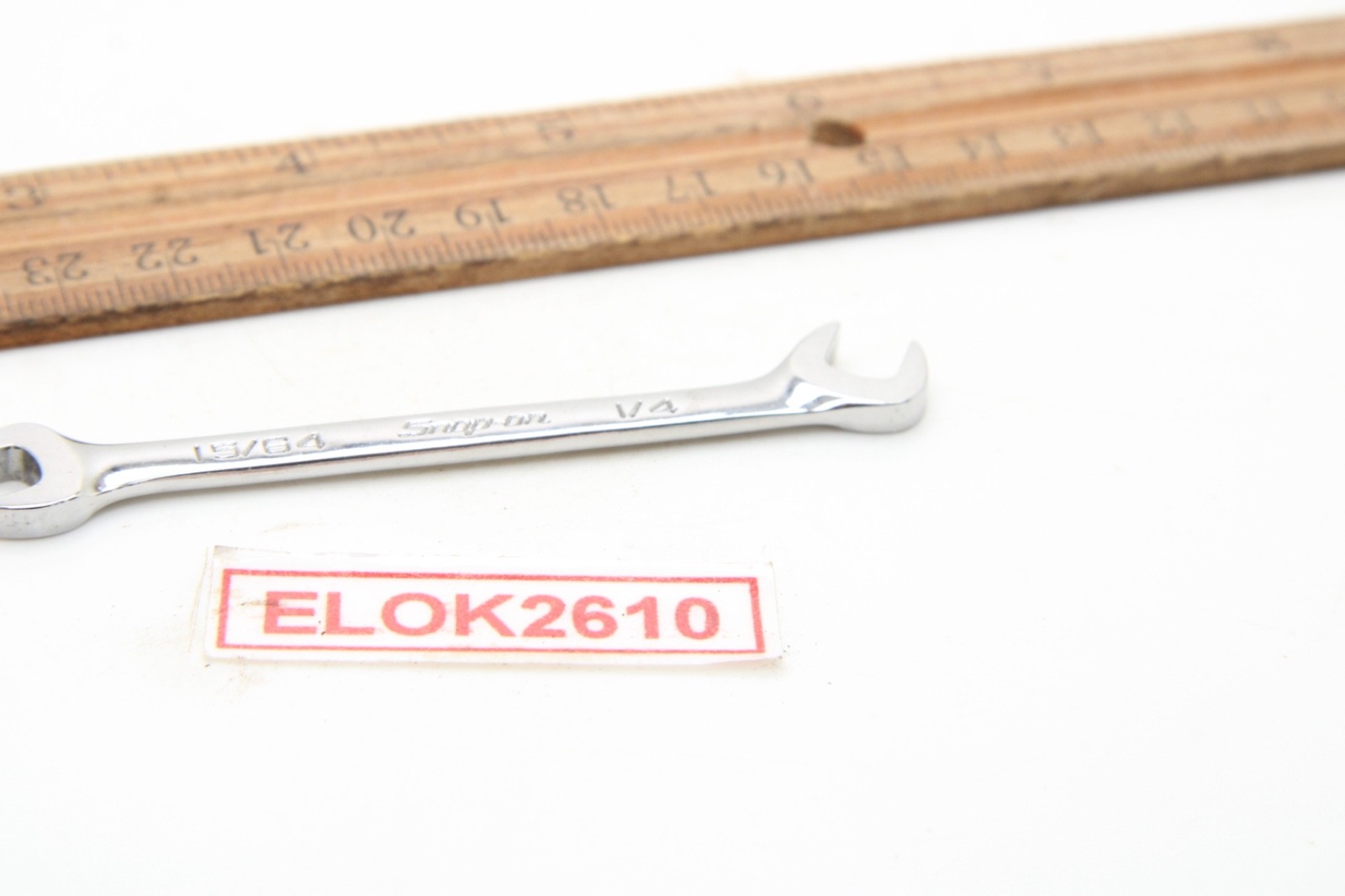 Snap-On DS1516A 15/64″ x 1/4″ SAE Chrome Open End Ignition Wrench USA