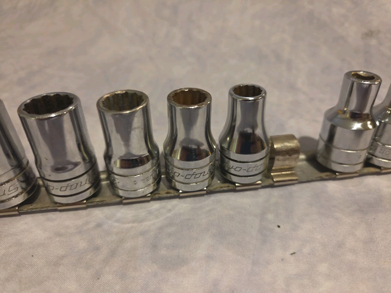 Snap On 12 Piece 1/2″ Drive 12 Pt SAE Socket Set 3/8″ – 7/8″ A135 A136 SXW2 +