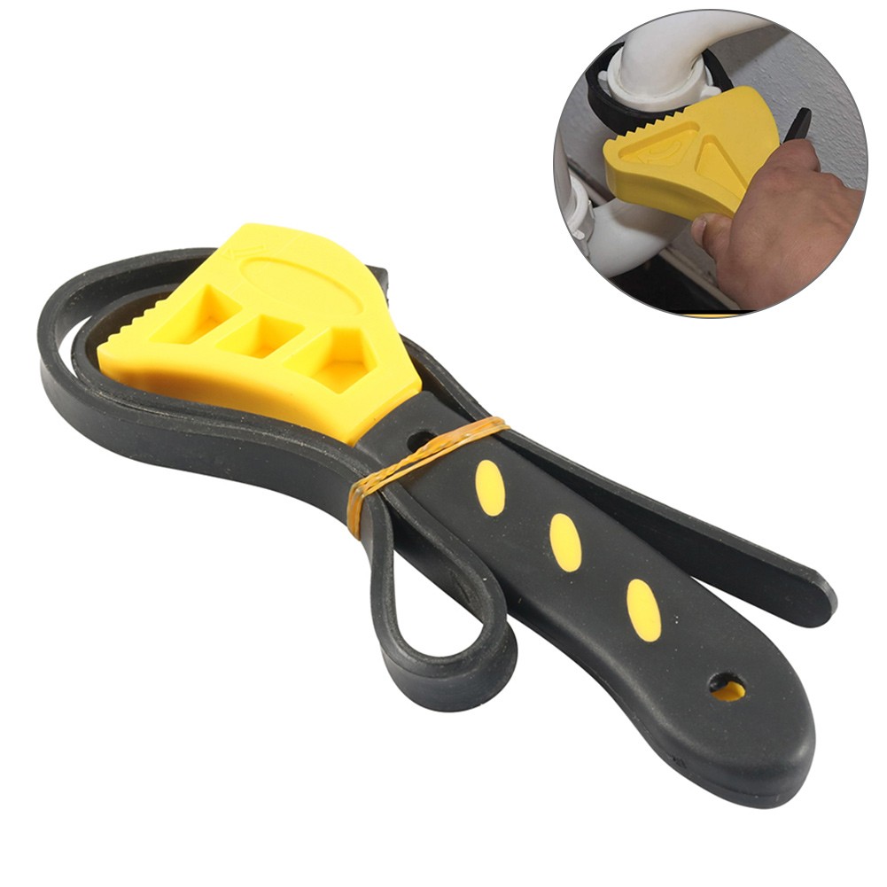 8 Inch Rubber Strap Wrench Tool Oil Filter Pipe Wrench Rubber Strap Mechanics
