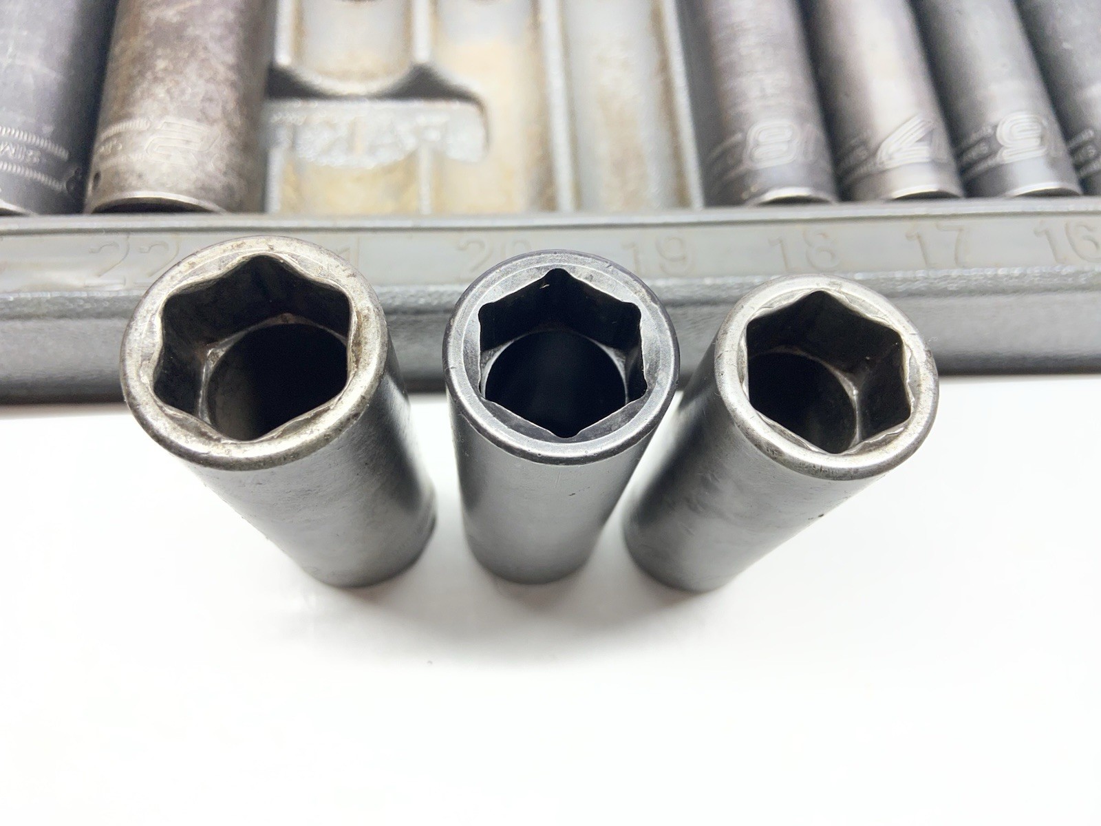 Snap On 315SIMMYA, 15pc Metric Deep Impact Sockets, 10-24mm, 1/2” Drive