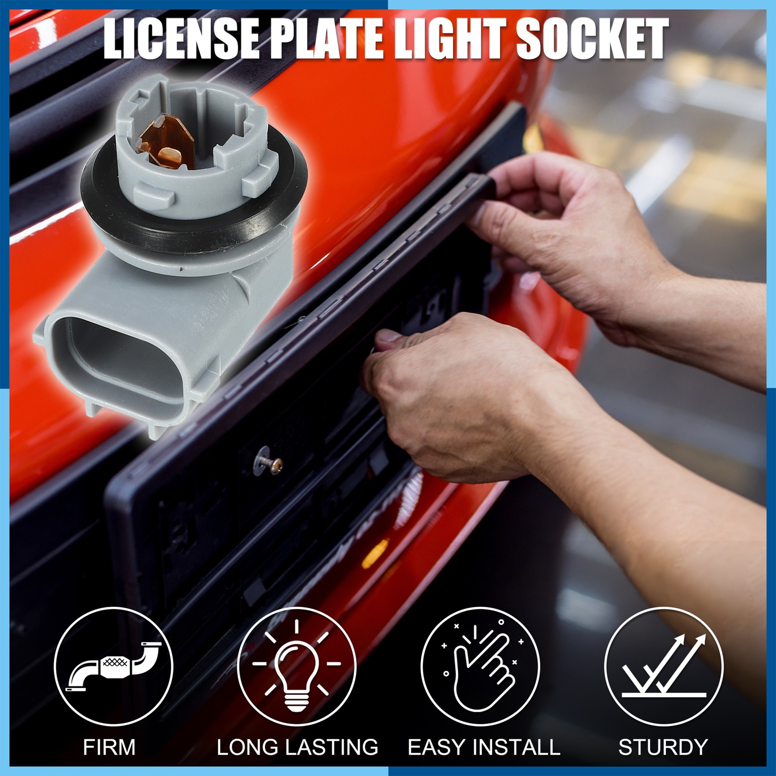 License Plate Light Socket fit for Toyota Tacoma 1995-2004 2 Pin