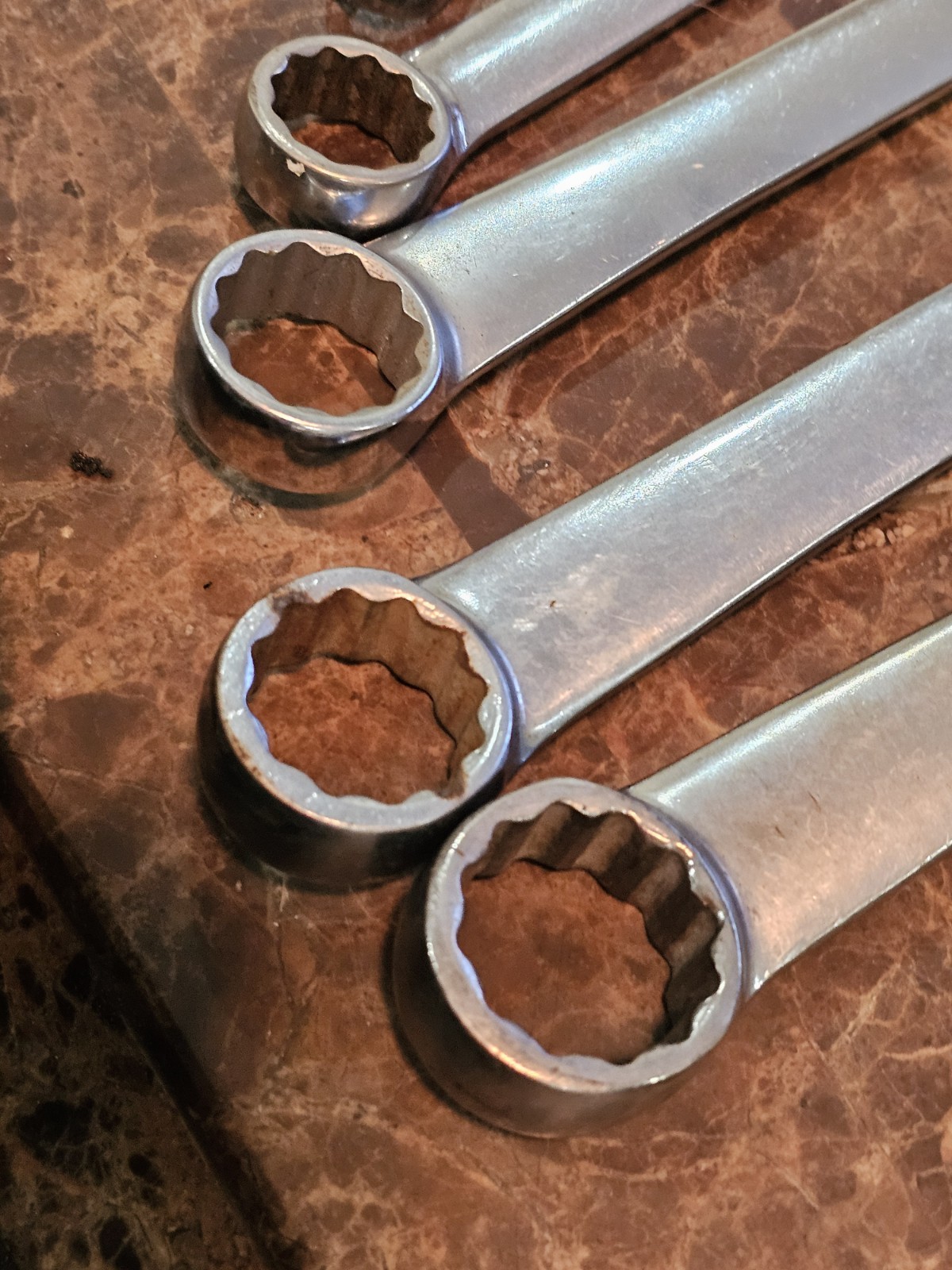 Snap-on Wrench Lot 9 Pc OEX OEXM OXI RXSM SAE METRIC 12 21 15/16 7/8 11/16 7/16