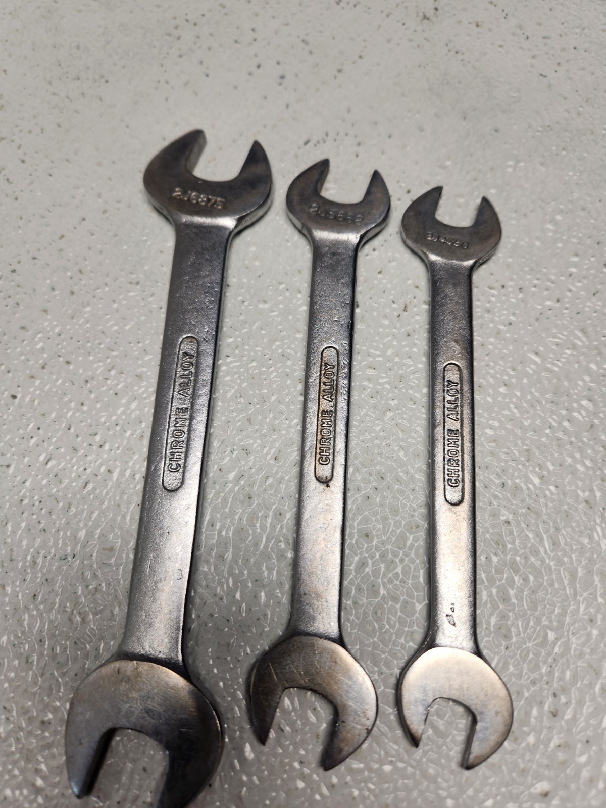 Lot of 3 BRITOOL Wrenches Made In England 3/4&11/16, 5/8&9/16, 1/2&7/16.