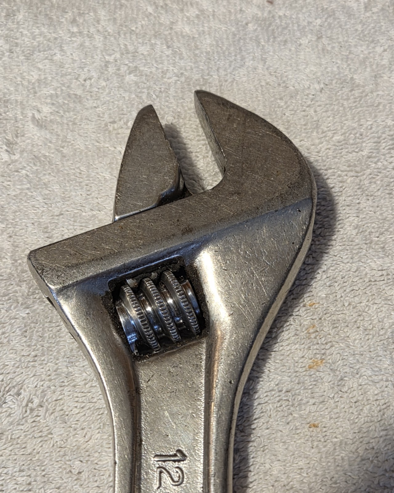 Snap-On Tools AD12 12″ 300mm Chrome Adjustable Smooth Jaw Wrench USA