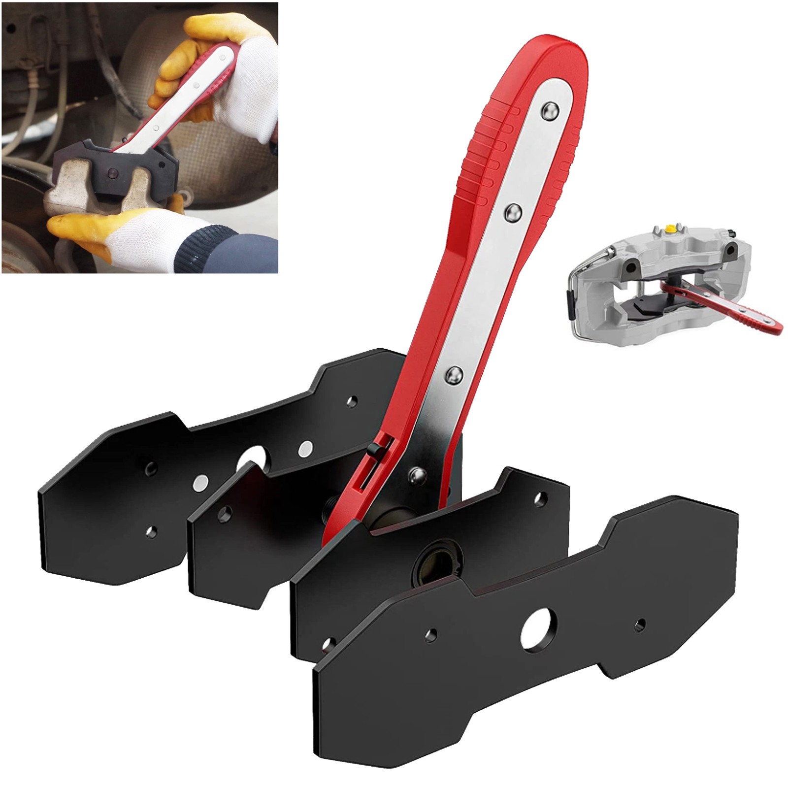 Brake Caliper Compression Tool Brake Caliper Tool with 360 Degree Swing Ratchets