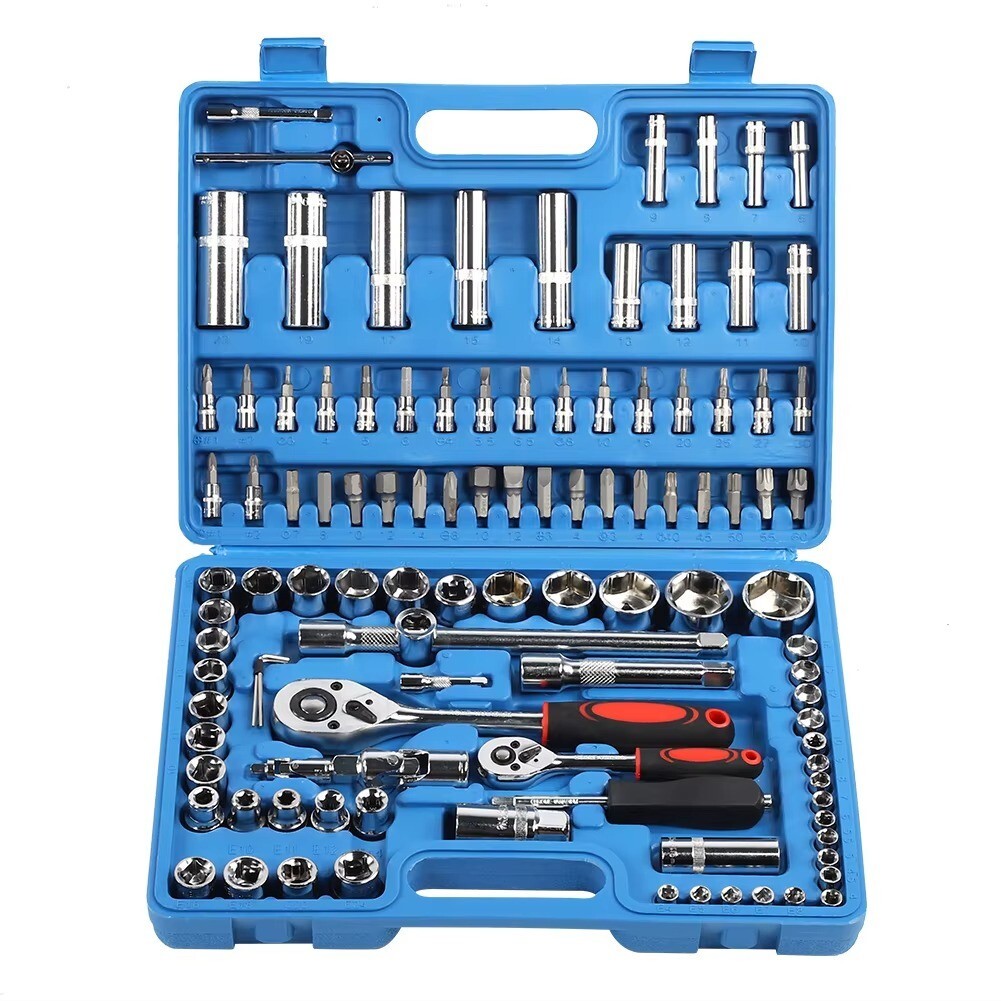 108Pcs Ratchet Wrench Socket Set 1/4″to 1/2″ Car Repair Tool Auto Mechanic Kit