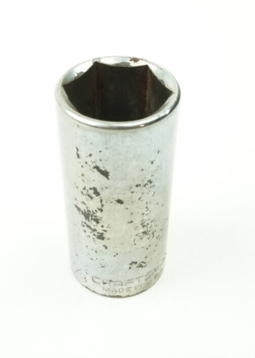 Craftsman -G- 7/8″ 6 Point Deep Chrome Socket 3/8″ Drive 43339 USA