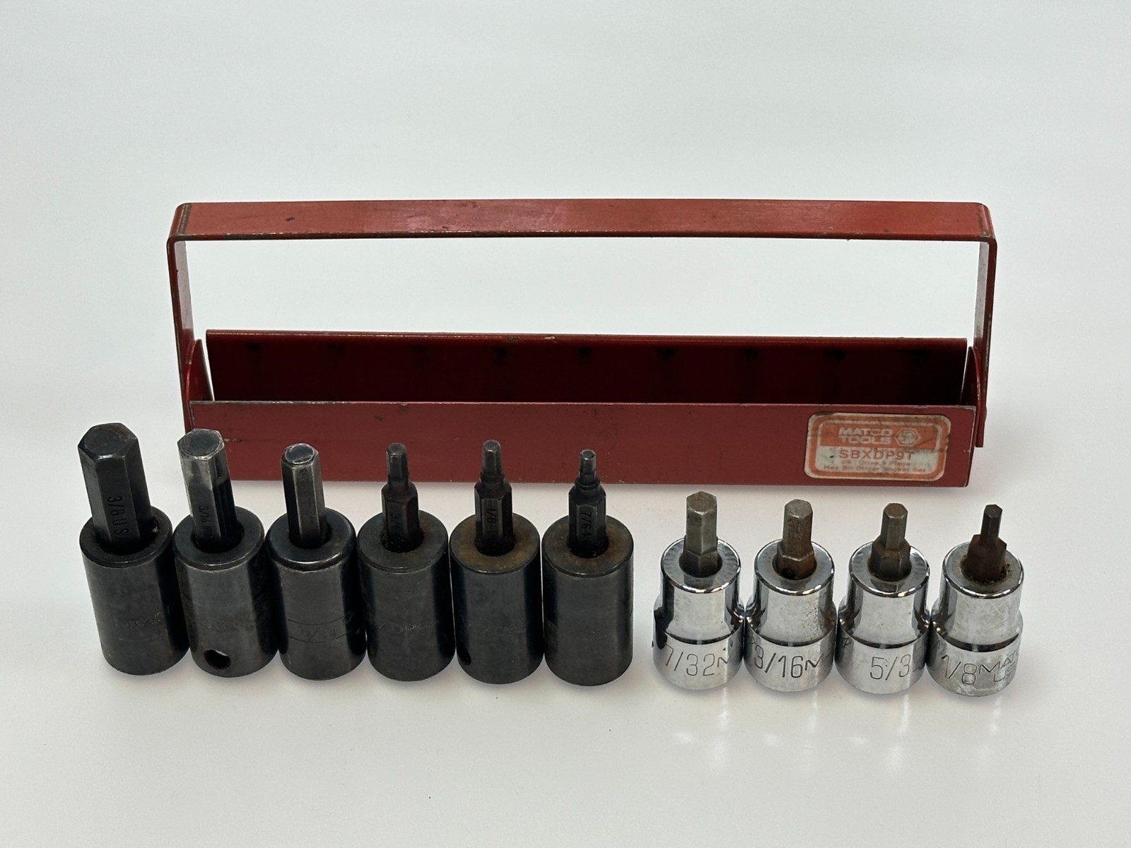 🇺🇸 Matco Tools USA 10pc SAE Hex Bit Socket Driver Set, Impact Regular Mix Lot