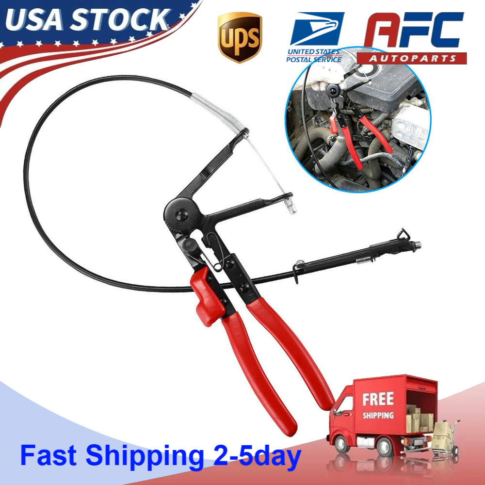 2FT Flexible Wire Long Reach Hose Clamp Pliers Fuel Oil Water Hose Auto Tool US
