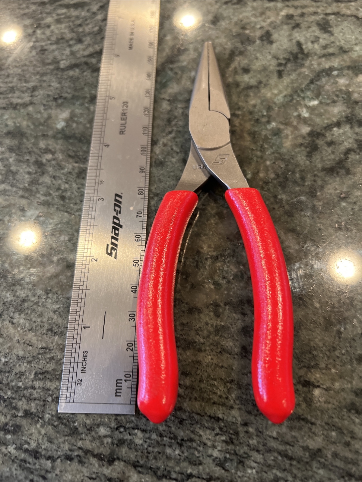 Snap-On 95acf 6″ talon grip needle nose pliers red