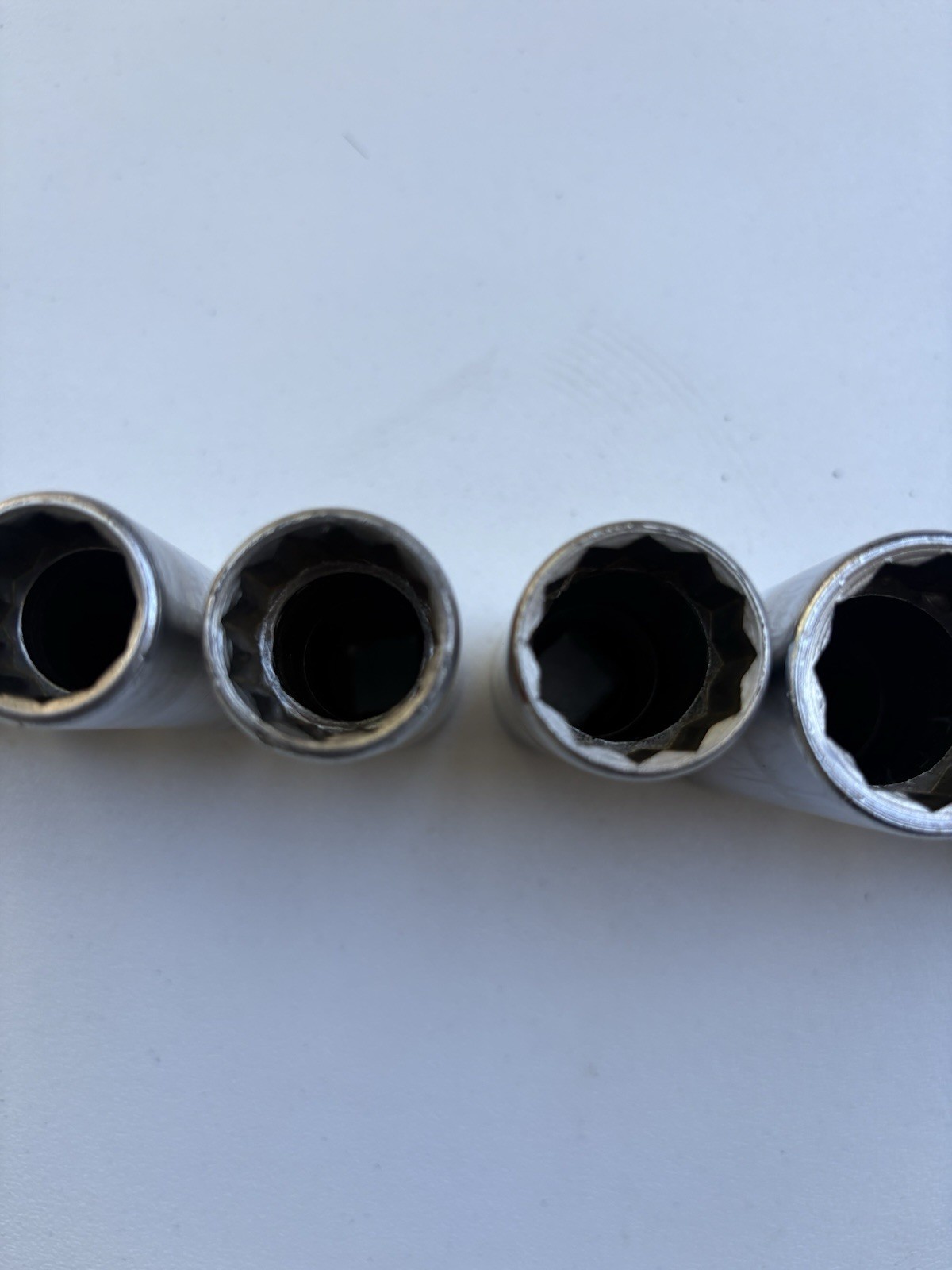 Vintage SK Tools 1/2” Drive 12pt Deep Sockets Set 40818-40836 USA 9/16” to 1-1/8
