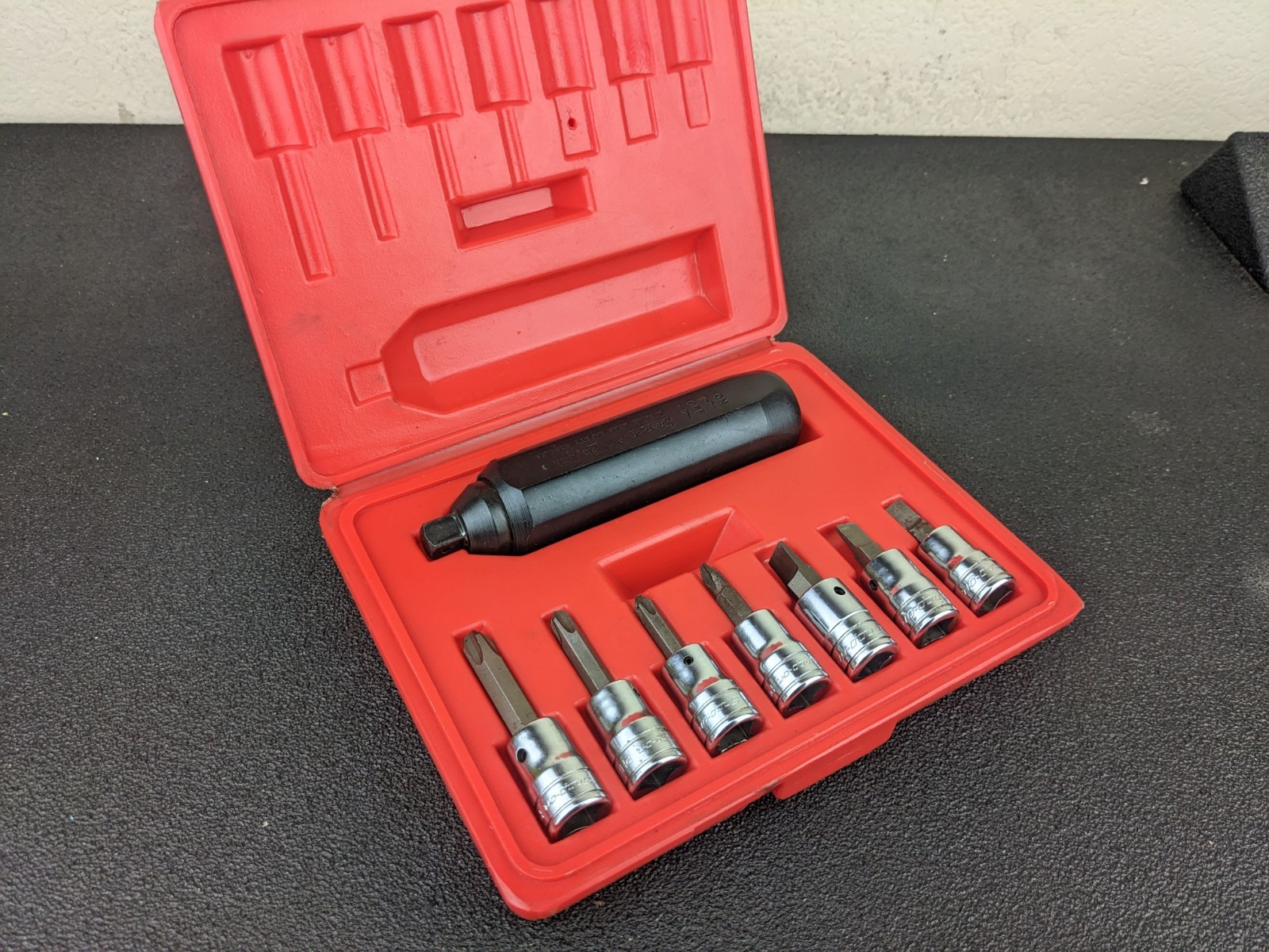 #bp060 Snap On Tools PIT208 EPIT208 3/8” Impact Driver Set 8 pcs with Case