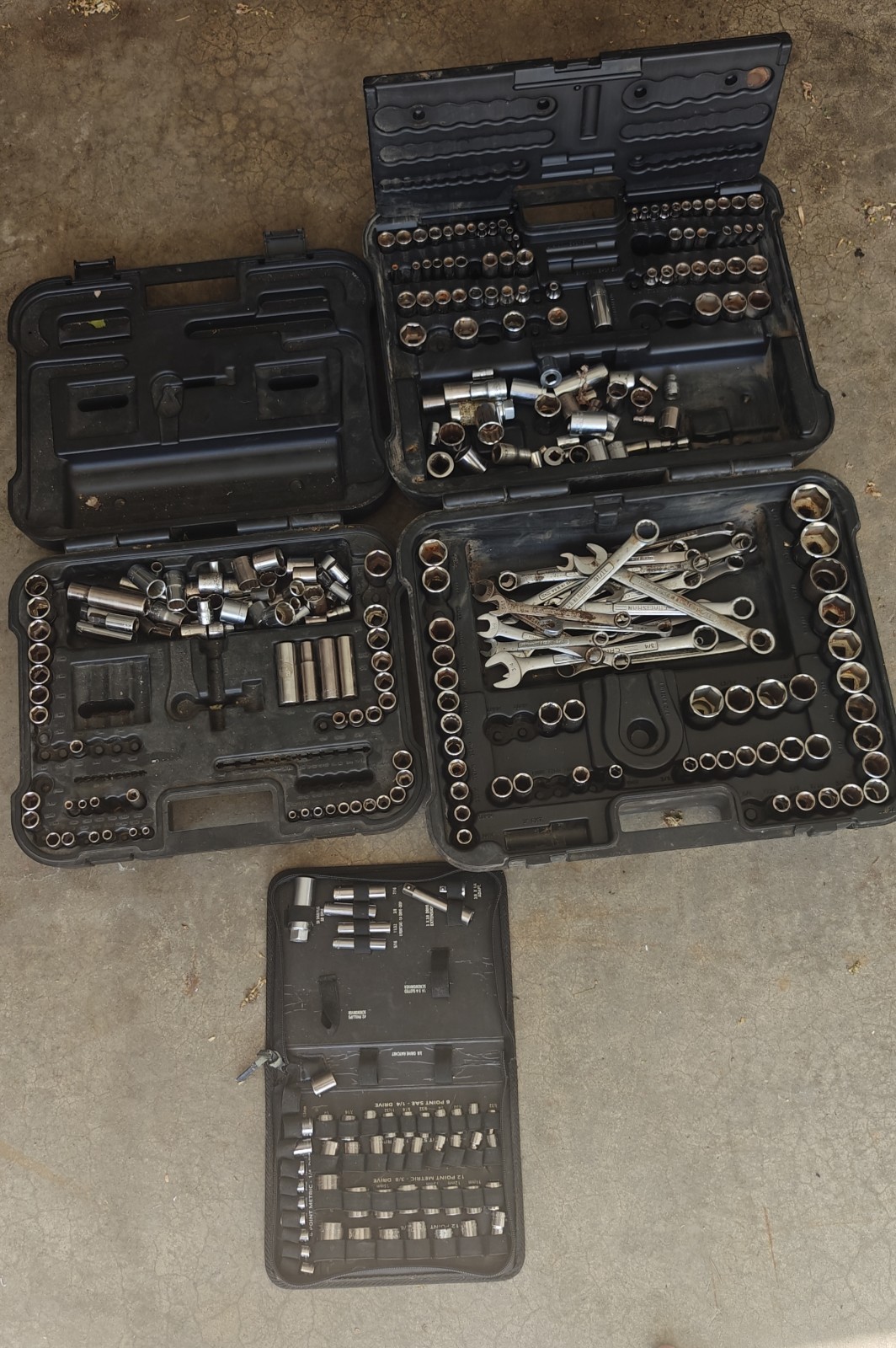 316 Pc Craftsman Socket & Wrench Lot 1/4 3/8 1/2 Drive SAE And Metric Deep Dish