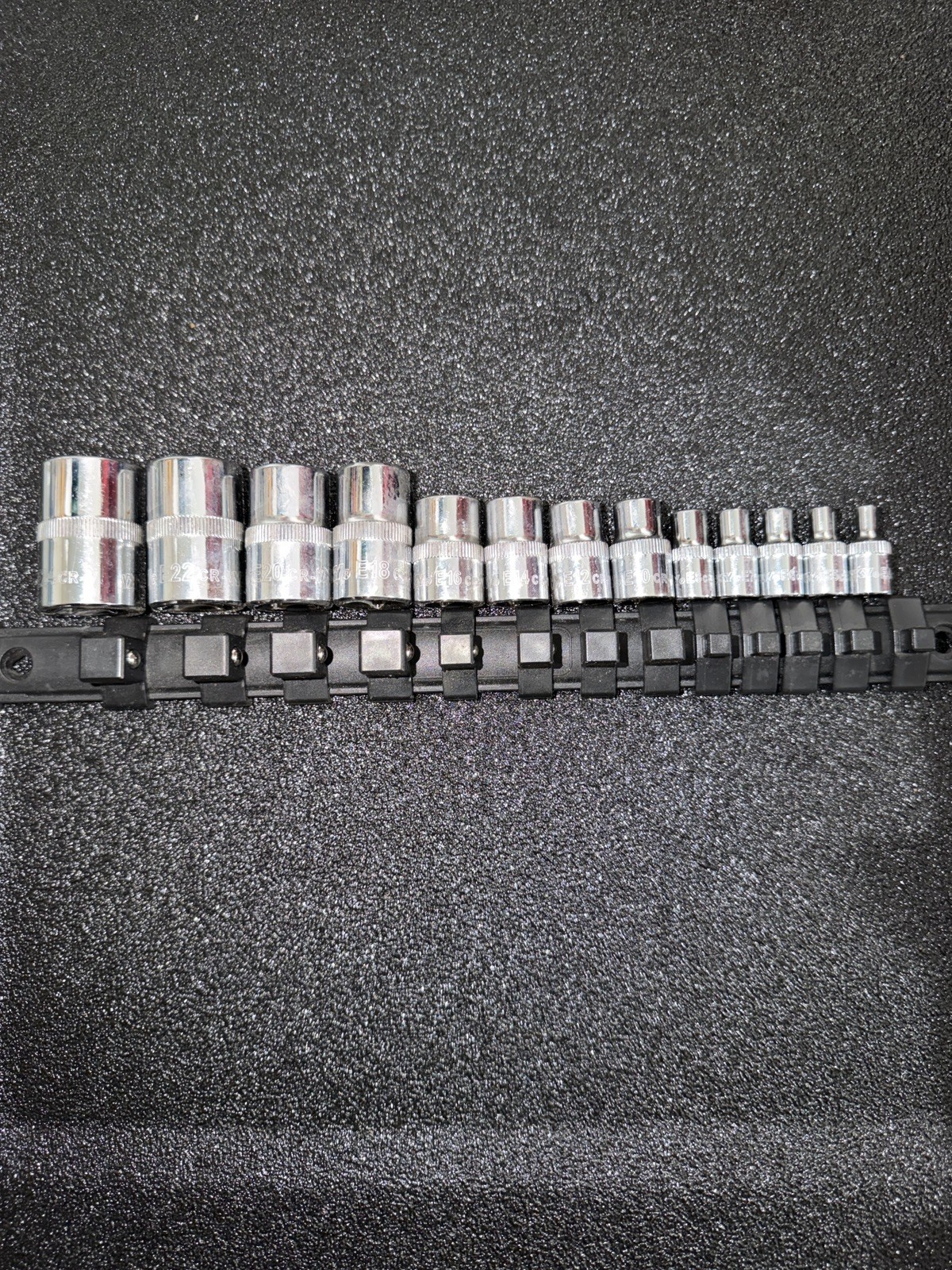 Brand new Husky 13-piece E-Torx socket set including 1/4”, 3/8”, and 1/2” drive