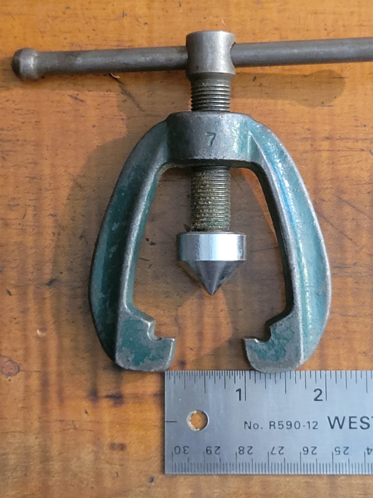 Vintage- Flaring Tool, green color, marked with no. 7. Works great!