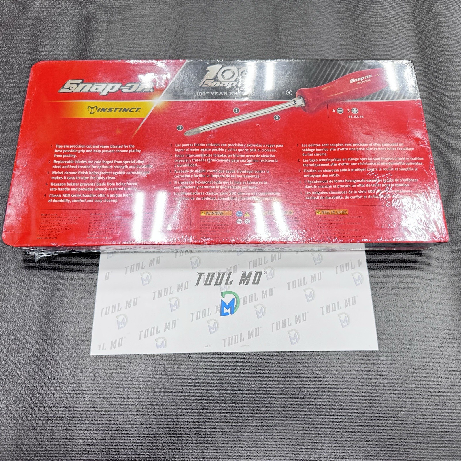Snap-on Tools 100 YEAR EDITION 7pc PEARL RED Hard Grip Screwdriver Set SDDX70AMR