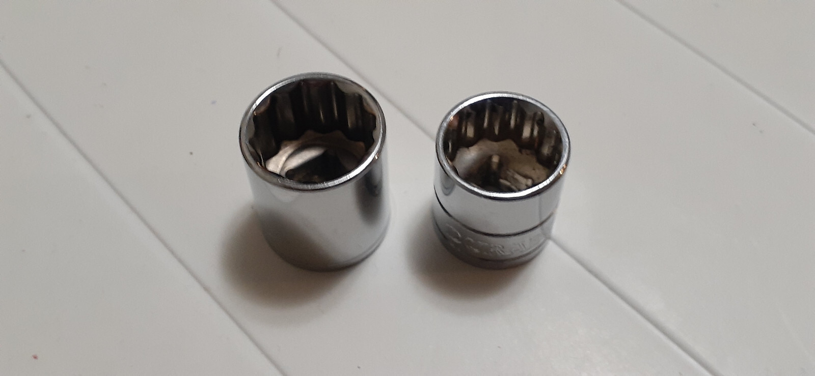 2x Durabuilt 11/16” & TEQ PRO 3/4» 3/8» Drive 12 Point Shallow Socket SAE