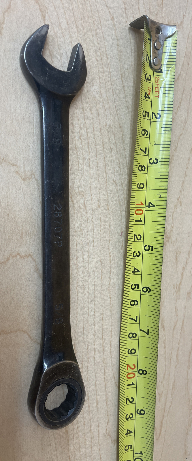 HUSKY 5/8″ SAE 12 Point Combination Rachet Wrench Black Pre Owned