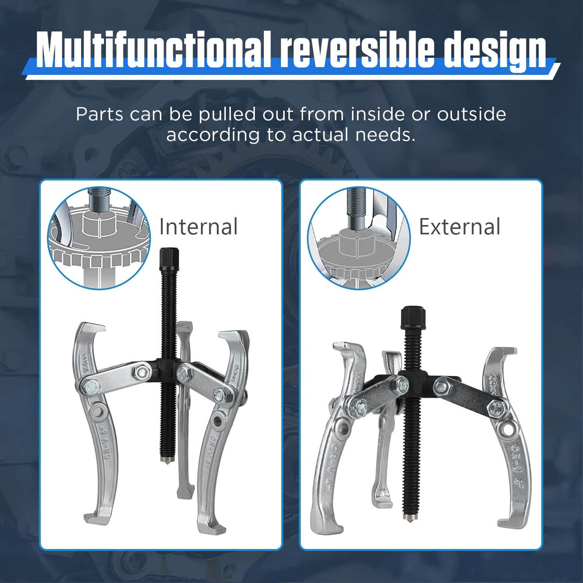 Gear Bearing Puller Separator 2 Jaw & 3 Jaw Puller 3″ 4″ 6″ 8″ Gear Remove Tool