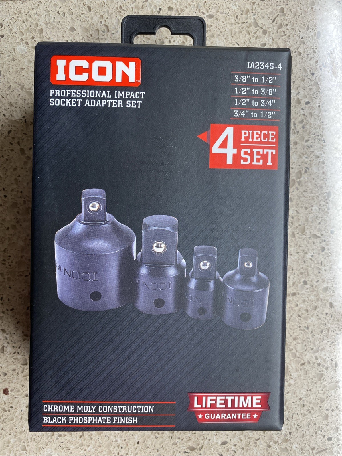 NEW ICON Professional Impact Socket Adapter Set 4 Piece IA234S-4 57717