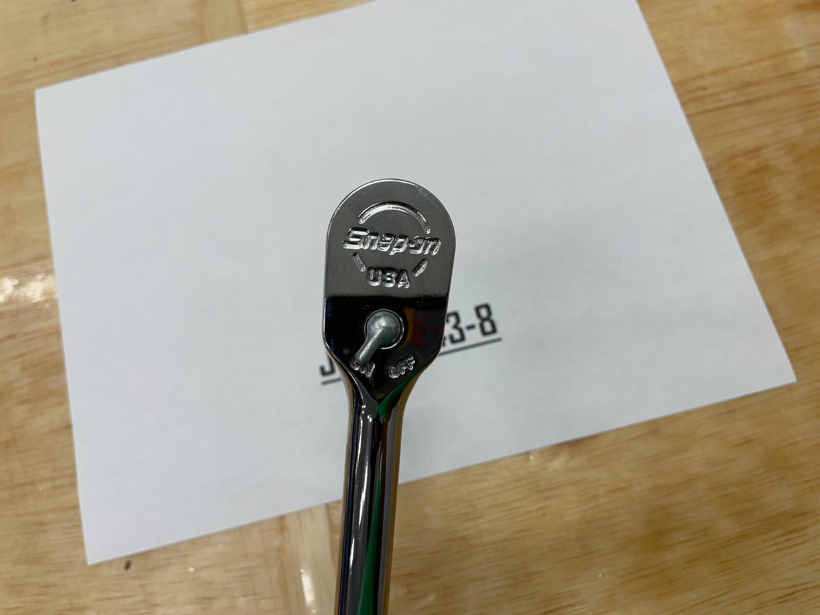 Snap-on Tools NEW PEARL WHITE 3/8″ Drive Hard Extra-Long Fixed Ratchet FHLLD80PW
