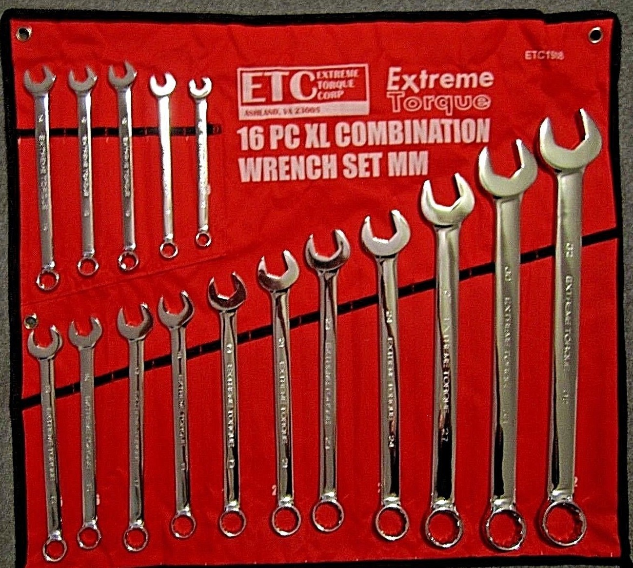 Extra Long Metric Combination Wrench Set 10 – 32mm XL Extreme Torque ETC Spanner