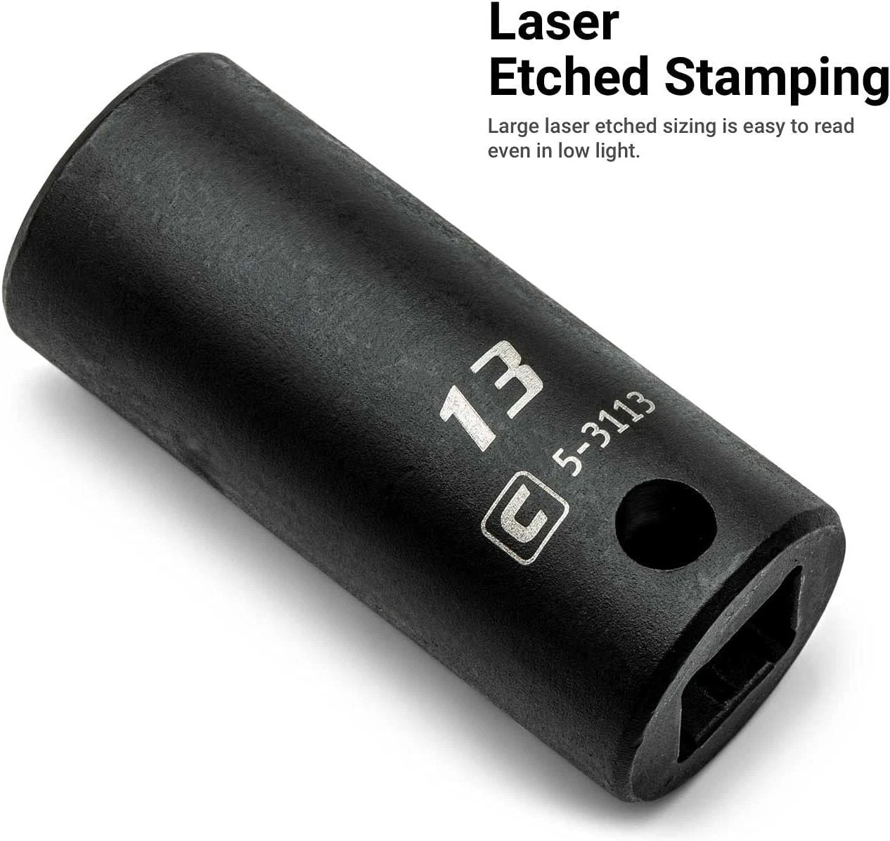 3/8 in. Drive Semi-Deep Impact Sockets Set, Metric, 8 to 22 mm, 15-Piece