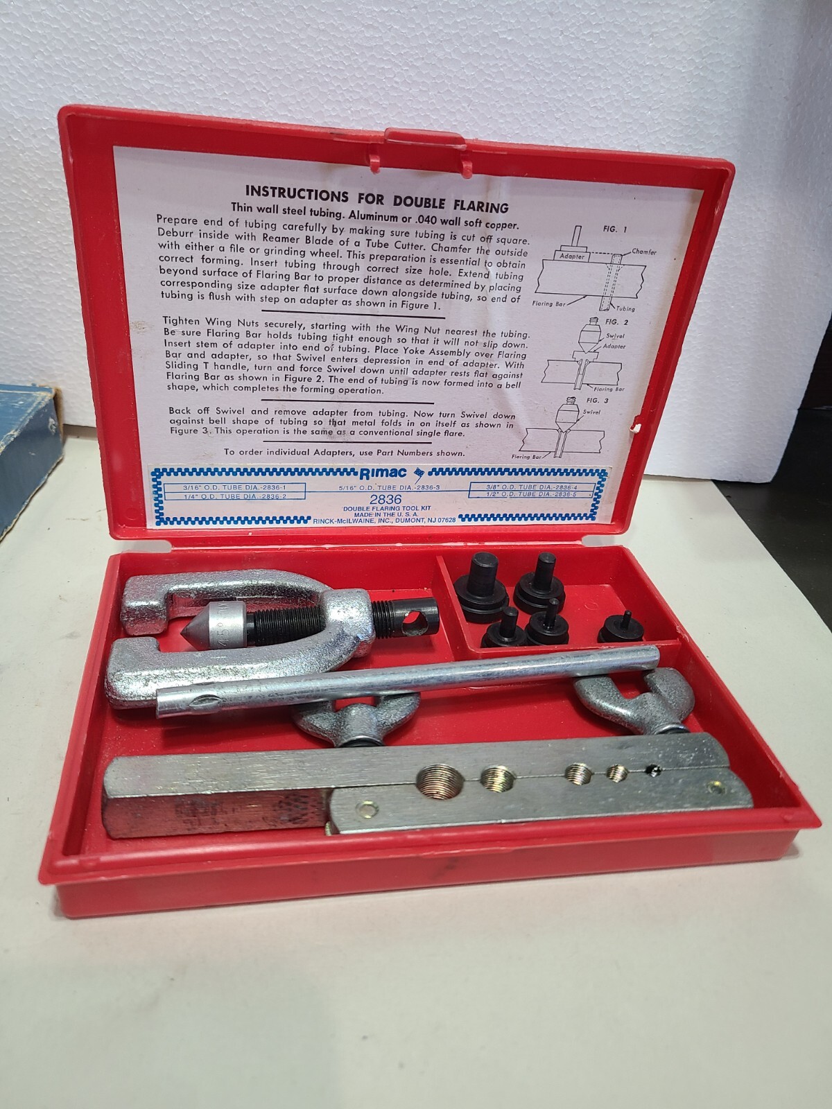 Rimac Tools 2836 Double Flaring Tool Kit, Made In USA