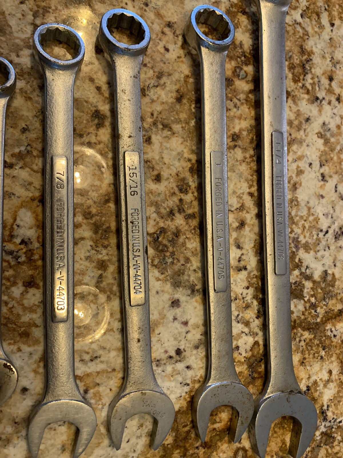 Lot of 7 Craftsman 1” 1-1/16″ 15/16″ 1.25″ 7/8″ 5/8″ 3/4″ 11/16″ Wrenches -V-