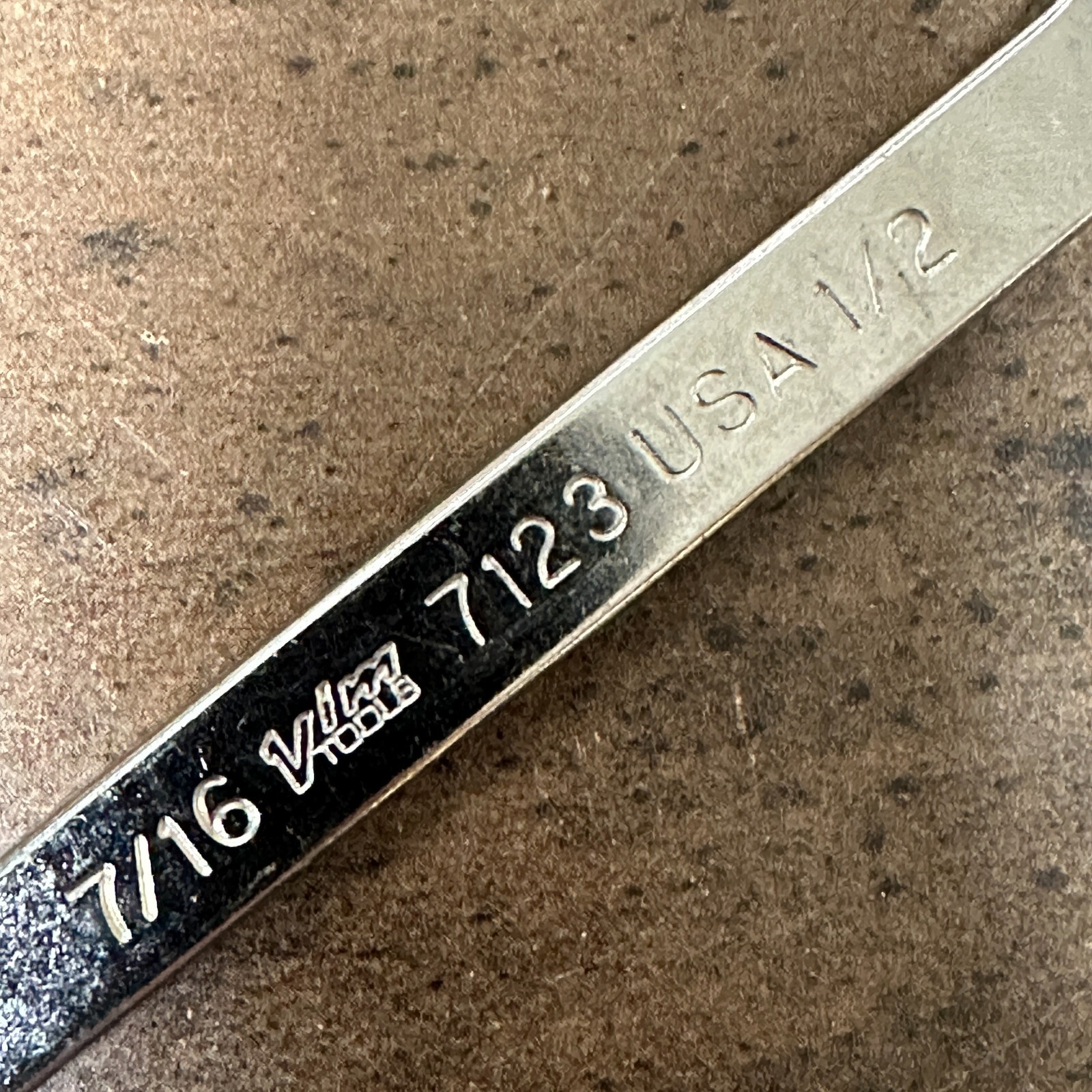 VIM Tools 7123 7/16″ x 1/2″ Open End Wrench USA VTG