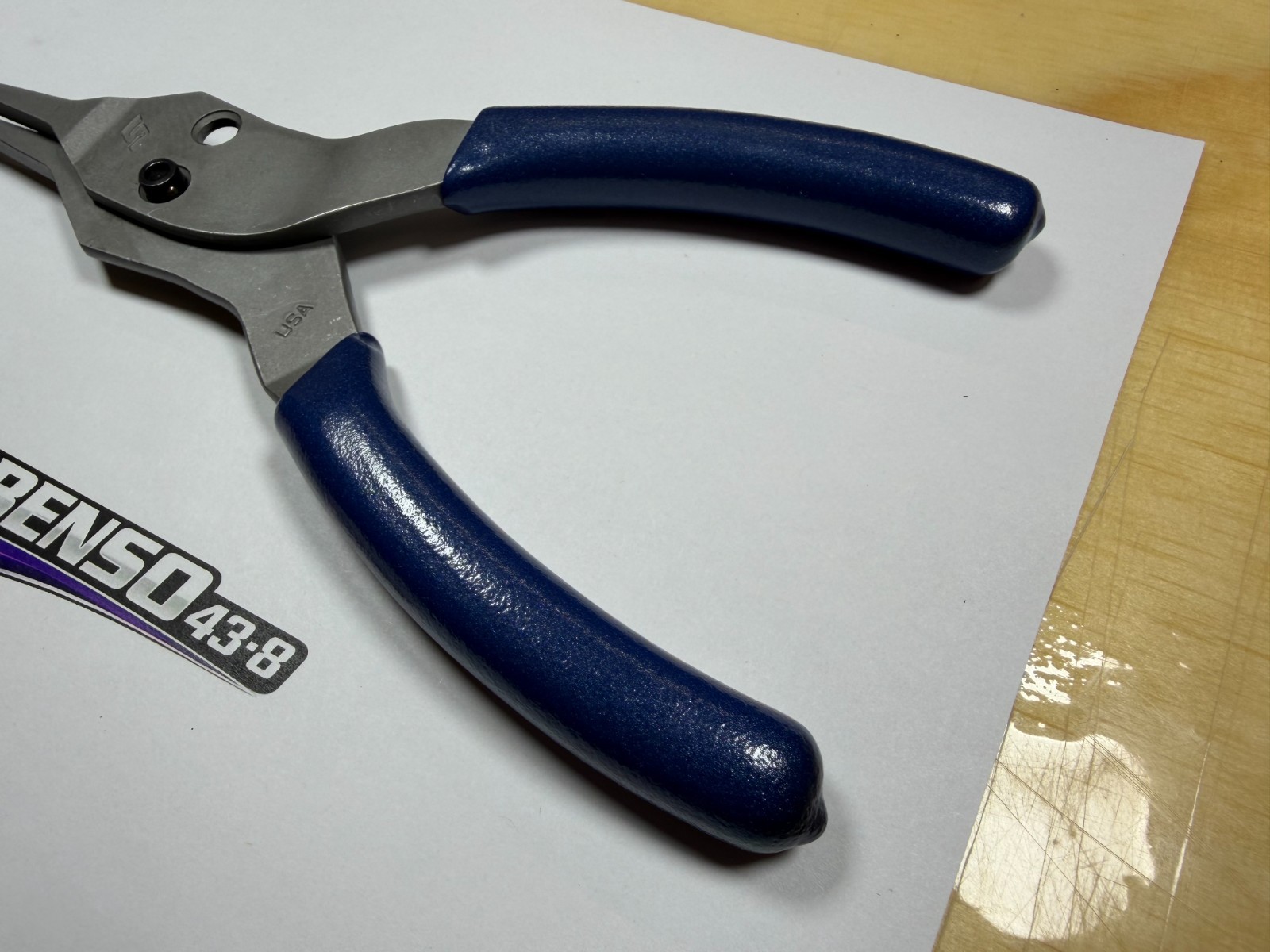 Snap-on Tools USA NEW POWER BLUE Straight Tip .090 Snap Ring Pliers SRPCR9000MB