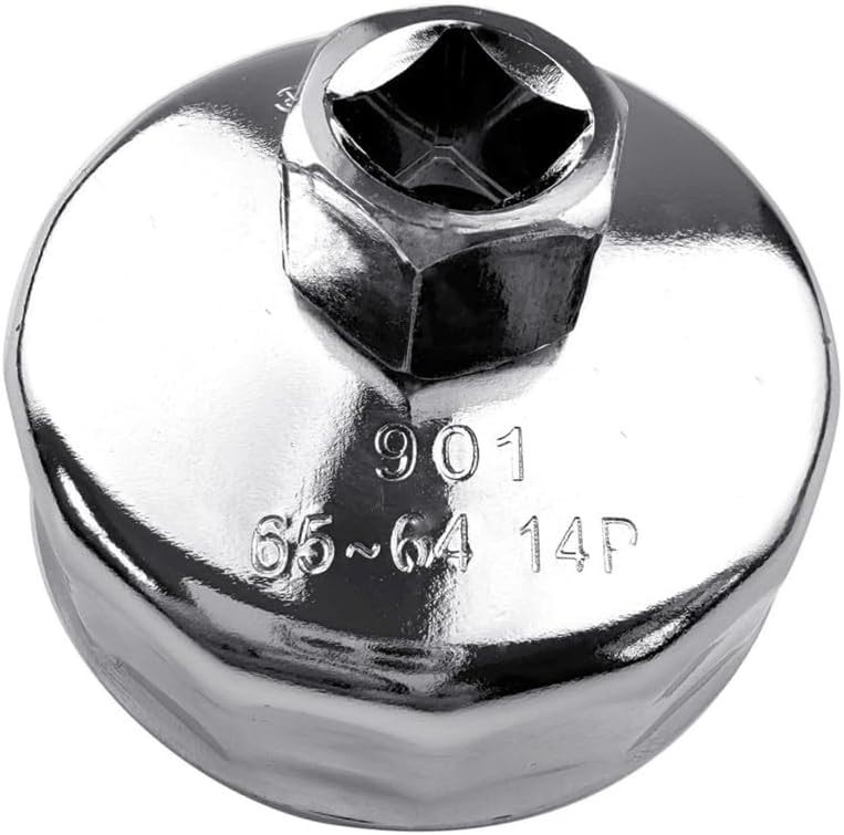 Oil Filter Wrench 64mm 14 Flutes for Honda Yamaha Mazda Nissan Motorcycle Pol…
