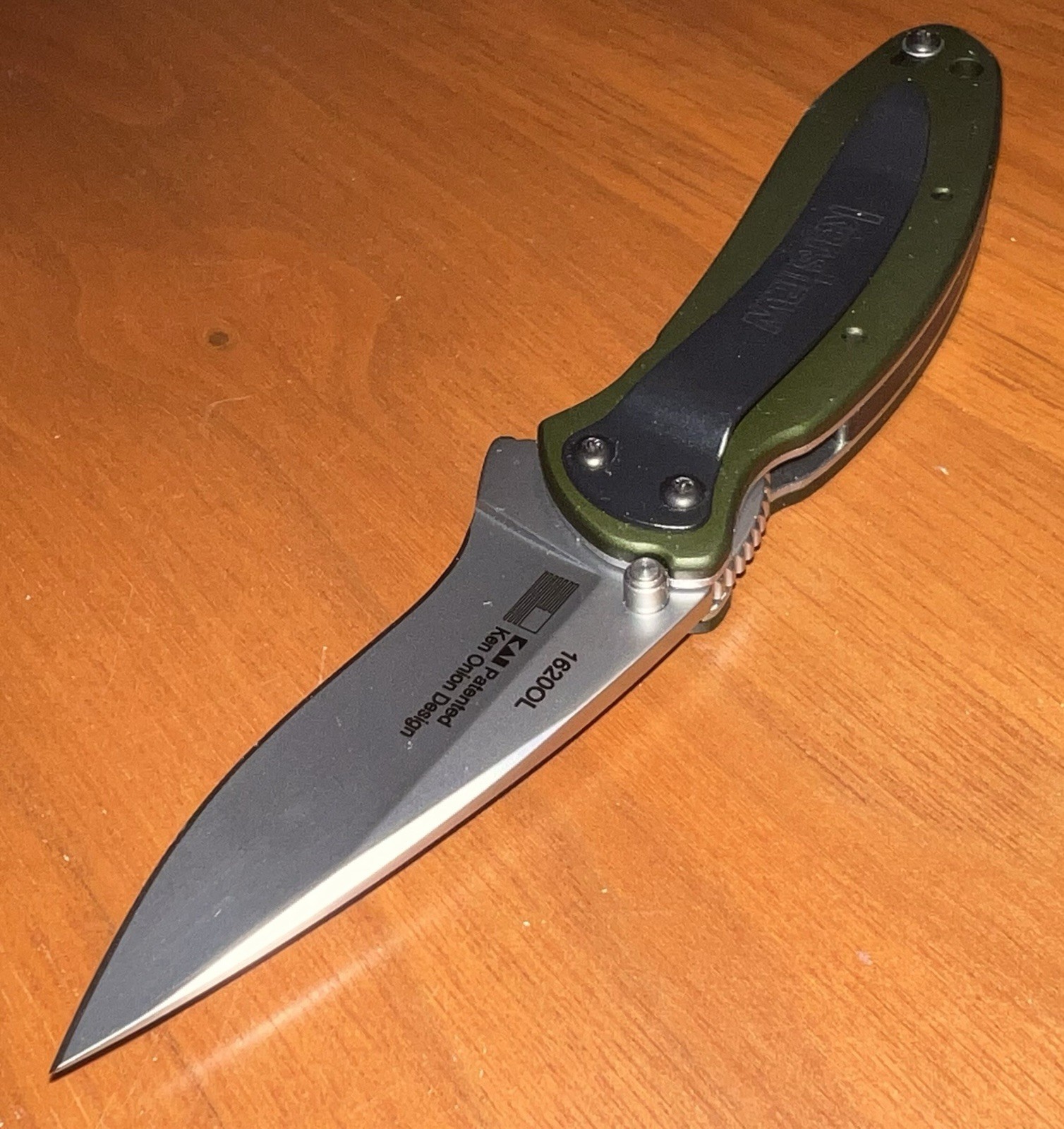 NEW! Kershaw Scallion Olive Drab 2.4” Pocket Knife (1620OL) – Ken Onion Design