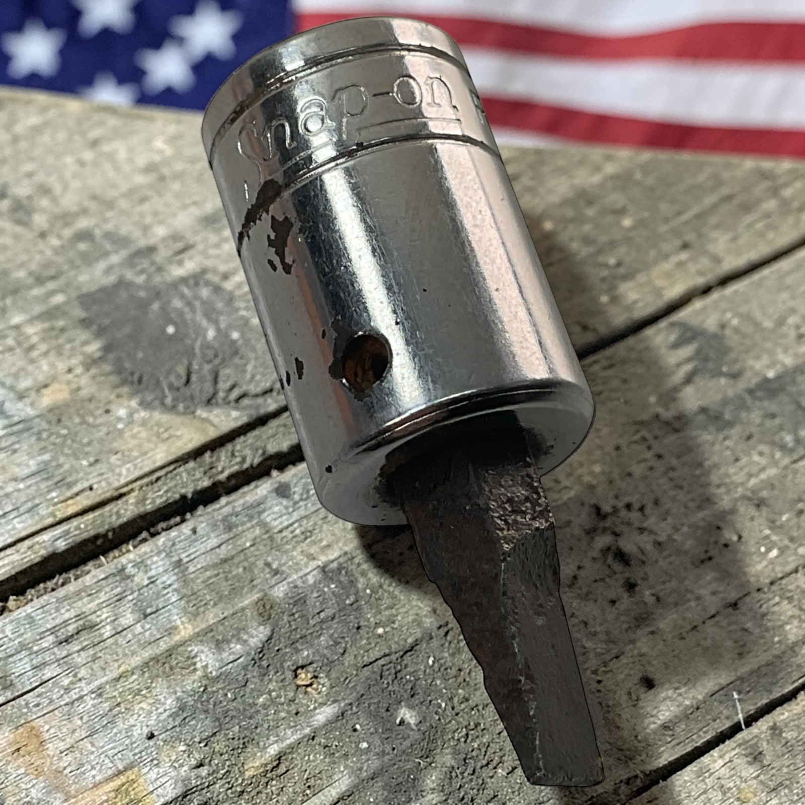 Snap-On Slotted Bit Driver Socket 5/16″ F52 3/8″ Drive USA As Pictured Mechanic