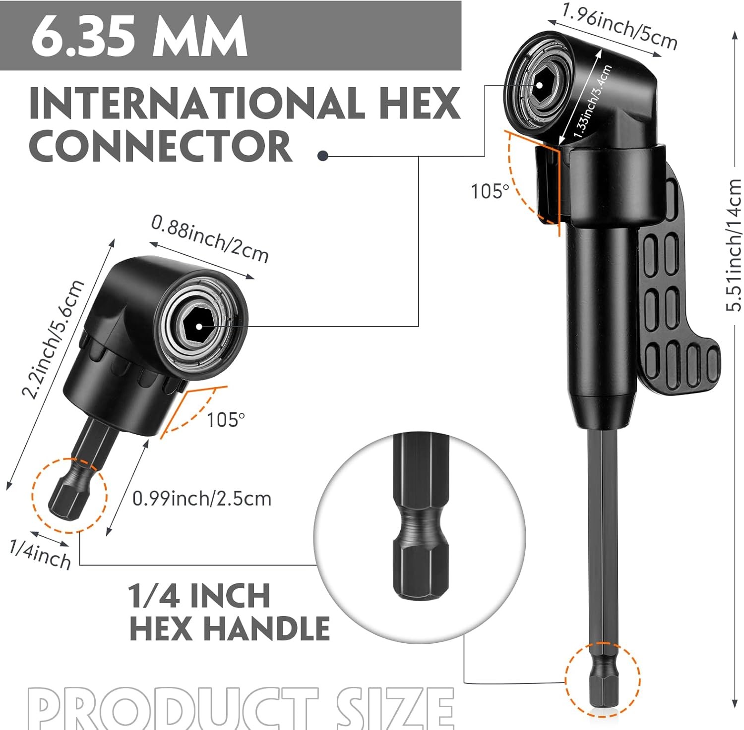 14 Pcs Flexible Drill Bit Extension Set 1/4 Inch Hex Shank Bendable Berry