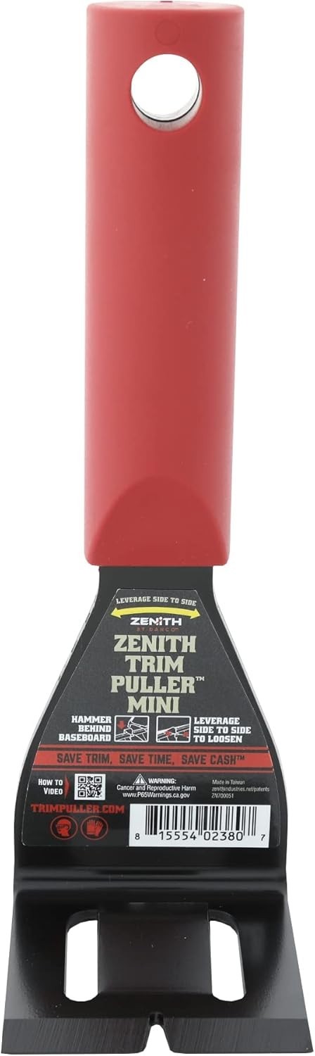 Zenith Trim Puller Mini ZN700051 Compact Pry Bar for Baseboards, Trim Molding