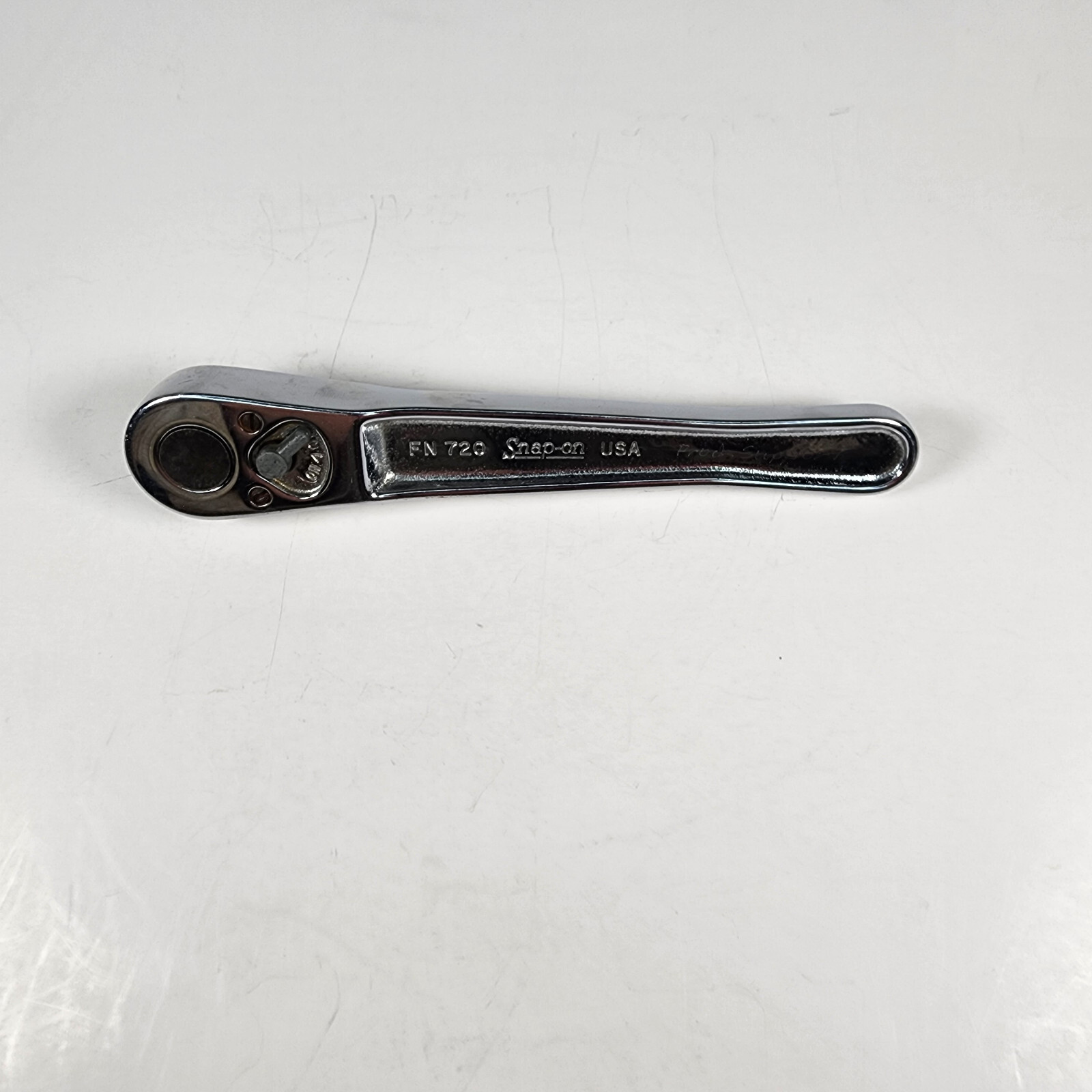 Snap-On Tools USA FN720 Polish Chrome Ratchet 3/8″ Drive – Short Handle 6″ Long