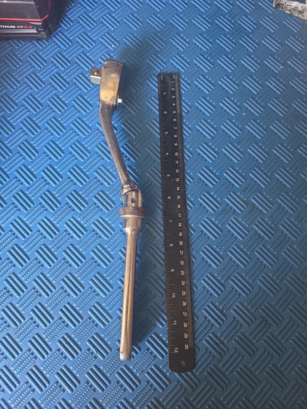 Vintage Oxwall 1/2″ Ratchet Bent Head Adjustable Handle Angle Ratchet Flank Dri