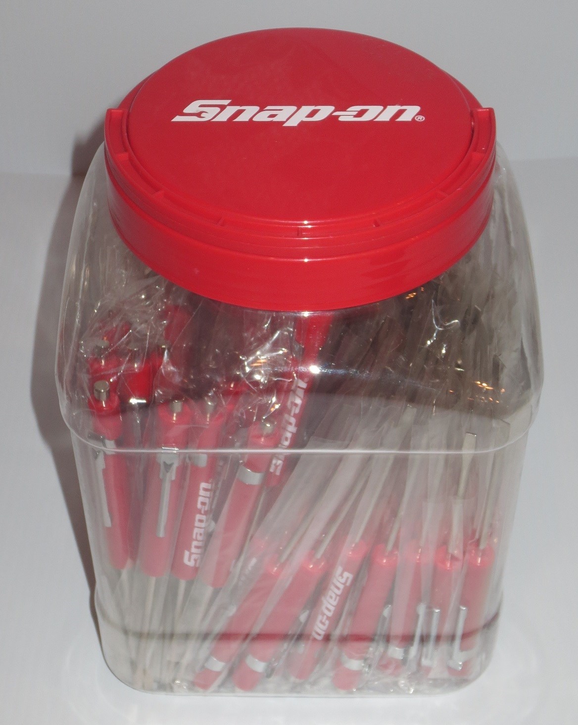 5 Snap on PROMO Screwdriver, Pocket, Flat Tip Screwdrivers, RED ~ Magnetic .NEW.