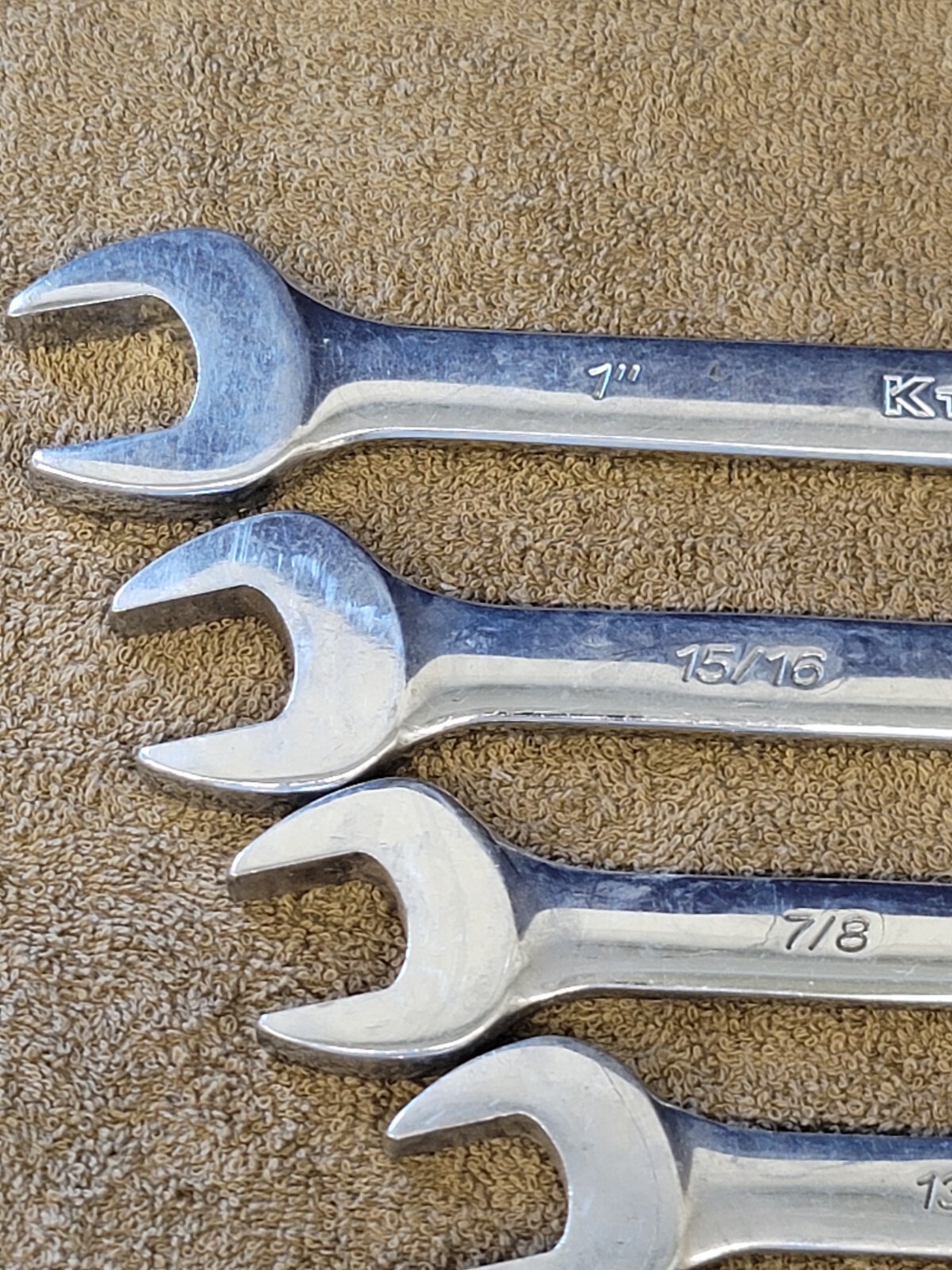 K Tool KTI Sae Combination Wrench Set 1″ 15/16 7/8 13/16 3/4 11/16 1/2 3/8 5/16