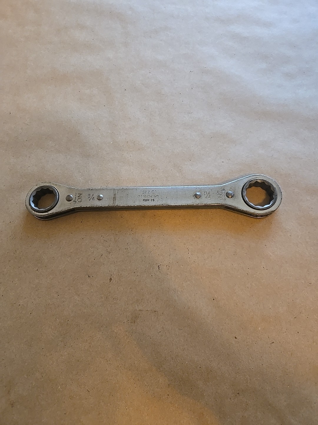 Mac Tools 3/4″-7/8″ 12PT SAE Chrome Ratcheting Box Wrench USA RBW-25